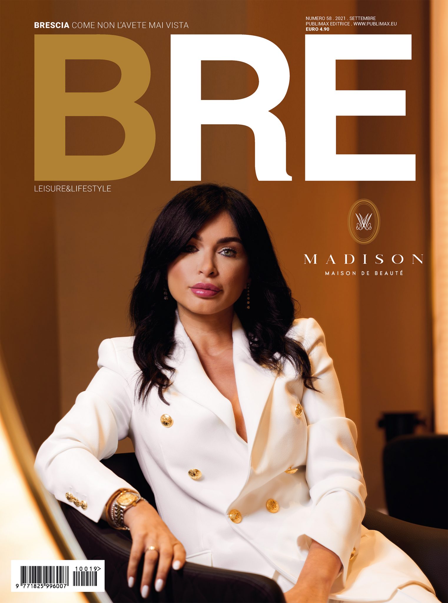 Madison Maison de Beauté, la copertina del mensile BRE Magazine di Settembre 2021